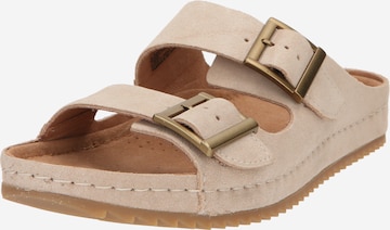 CLARKS Mules 'Brookleigh Sun' in Beige: front