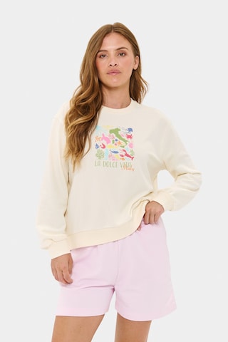 SAINT TROPEZ Sweatshirt 'Loisa' in Beige: front