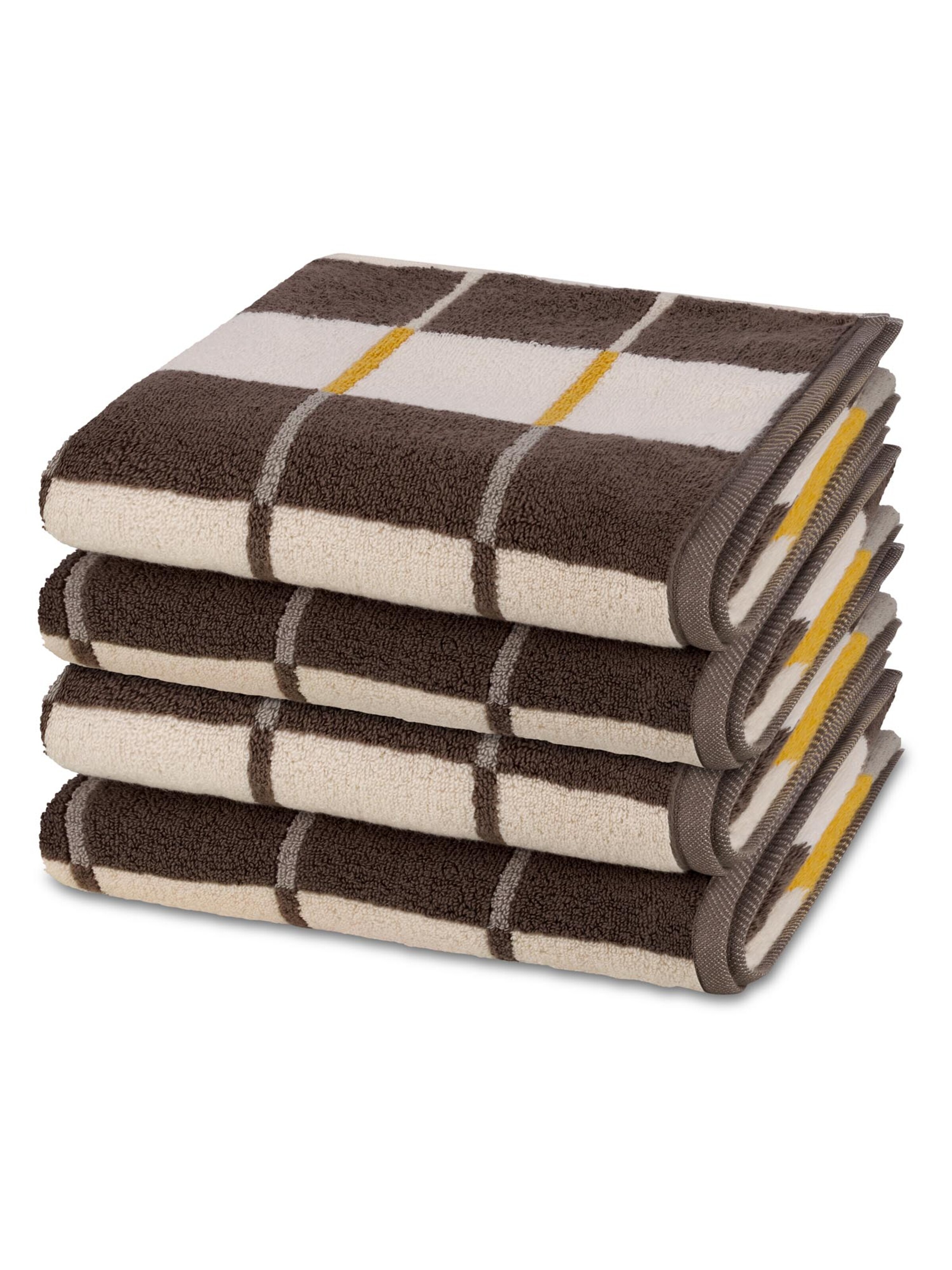 ROSS Towel 'Three Stars' in Brown: front