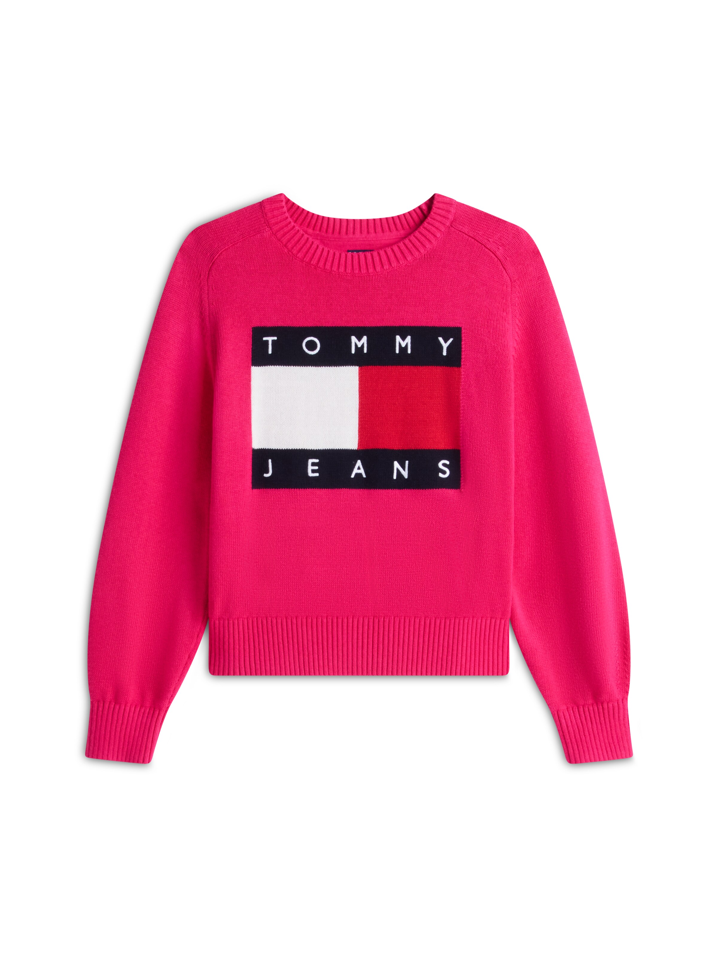 Tommy Jeans Πουλόβερ σε ροζ: μπροστά