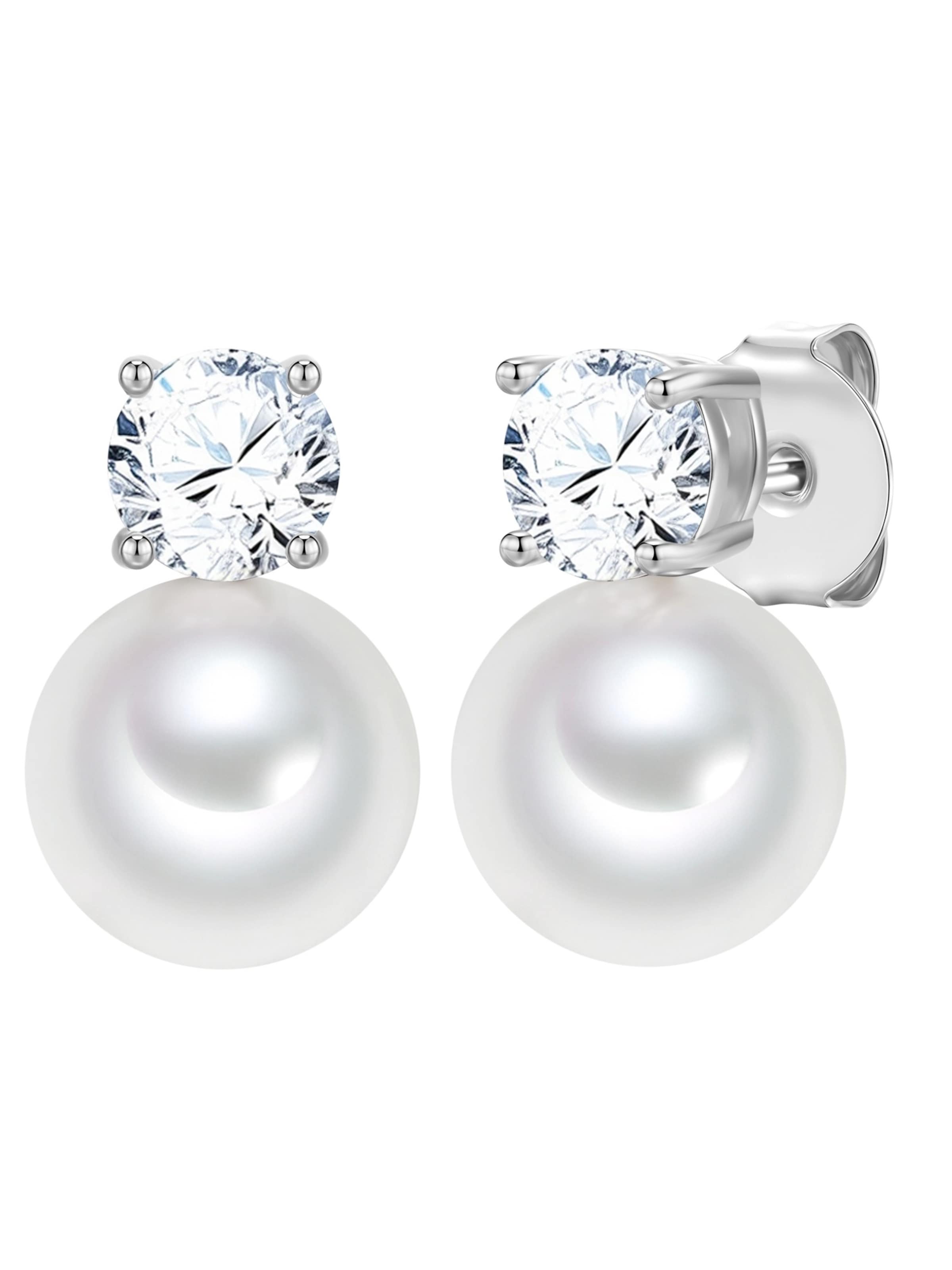 Lulu & Jane - Pendientes en blanco: frente