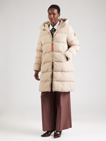 Cappotto di mezza stagione di No. 1 Como in beige: frontale