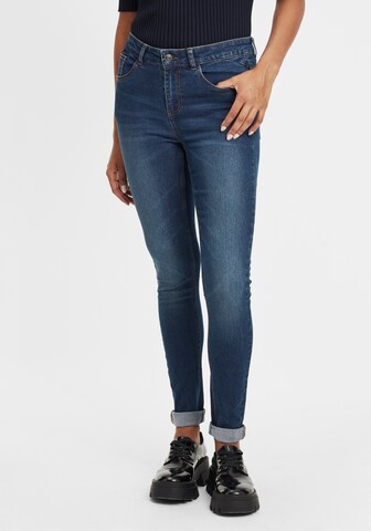 Oxmo Skinny Jeans 'Lenna' in Blauw: voorkant