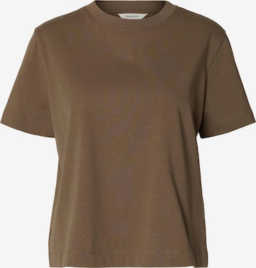 ruda SELECTED Marškinėliai 'SLFEssential': priekis