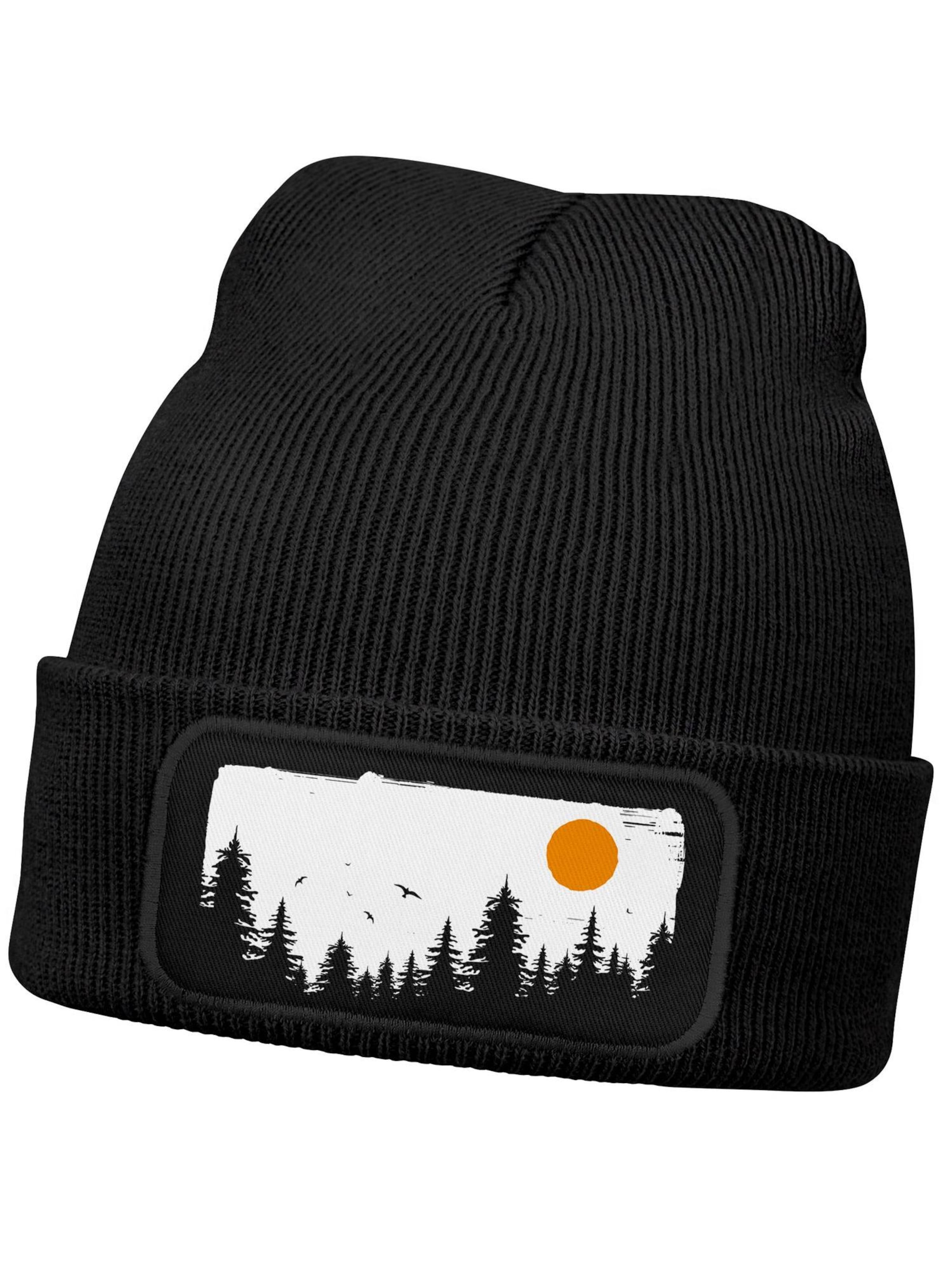 Neverless Beanie 'Braumkette' in Black: front