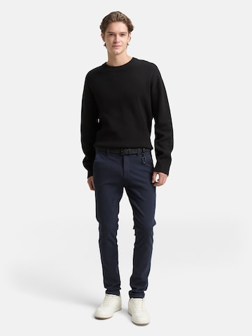 Coupe slim Pantalon chino TOM TAILOR DENIM en bleu : devant