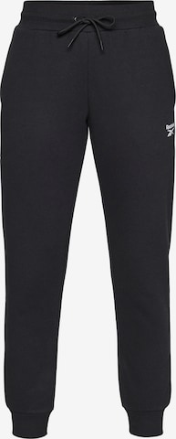 Reebok Tapered Urheiluhousut 'Erika' värissä musta: etupuoli