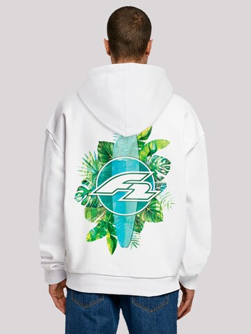 F2 Hoodie 'Tropical Surfboards Sommer' in Weiß