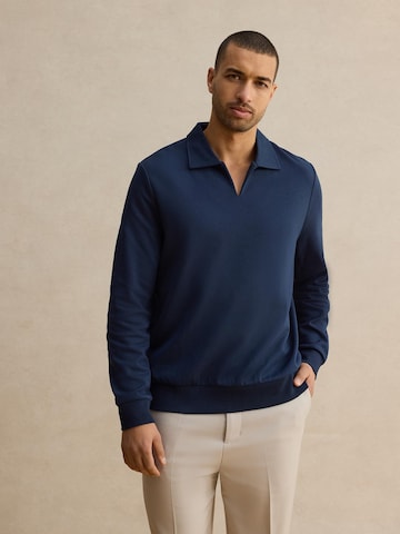 DAN FOX APPAREL Majica 'Bruno' | modra barva: sprednja stran