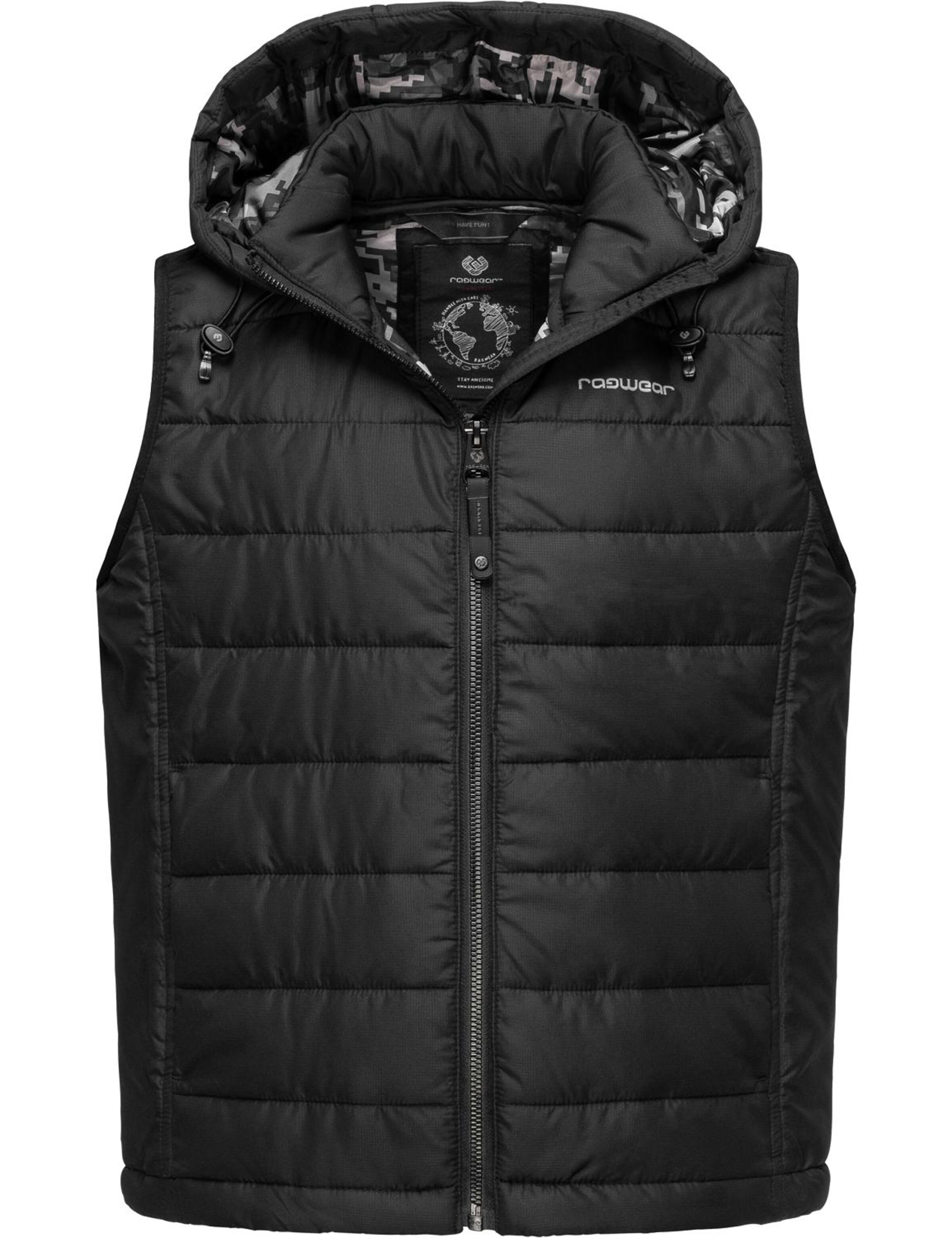 Gilet 'Vitek' di Ragwear in nero: frontale