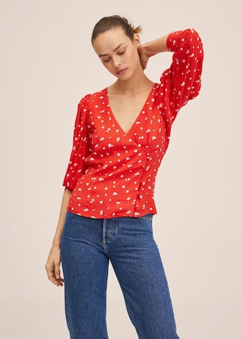 Camicia da donna 'Carol' di MANGO in rosso: frontale