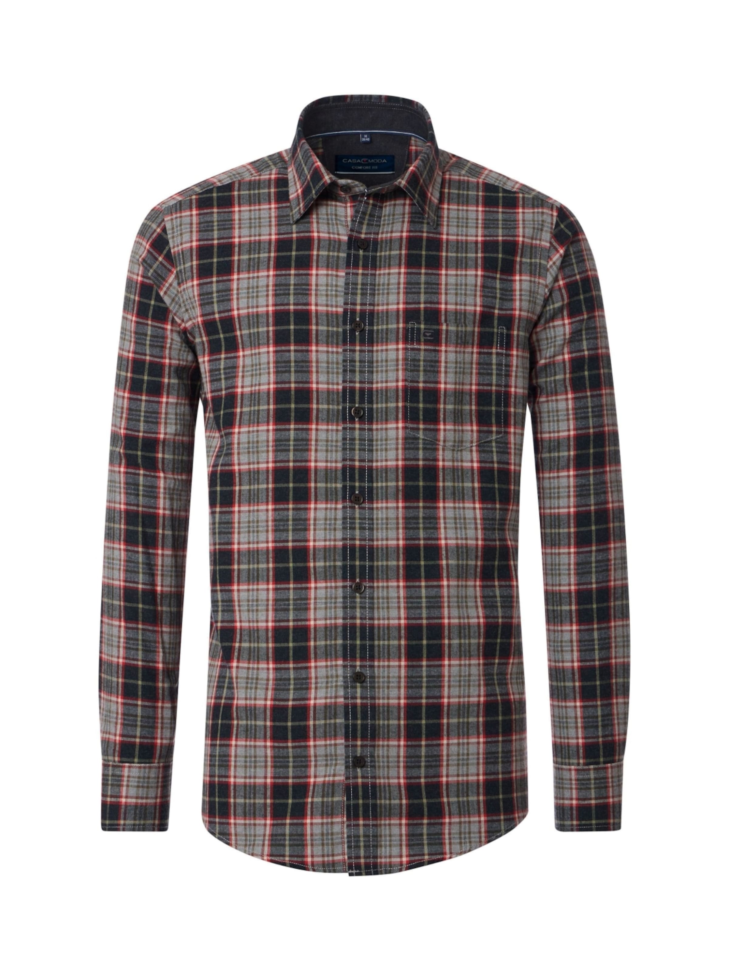 CASAMODA Comfort fit Business Shirt in Grey: front