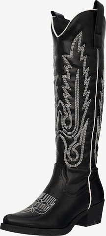 Bottes de cowboy Salinyang en noir : devant