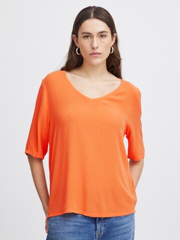 ICHI Blouse 'MARRAKECH' in Oranje: voorkant