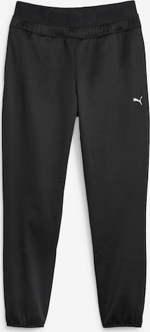 Effilé Pantalon de sport 'Strong Powerfleece' PUMA en noir : devant