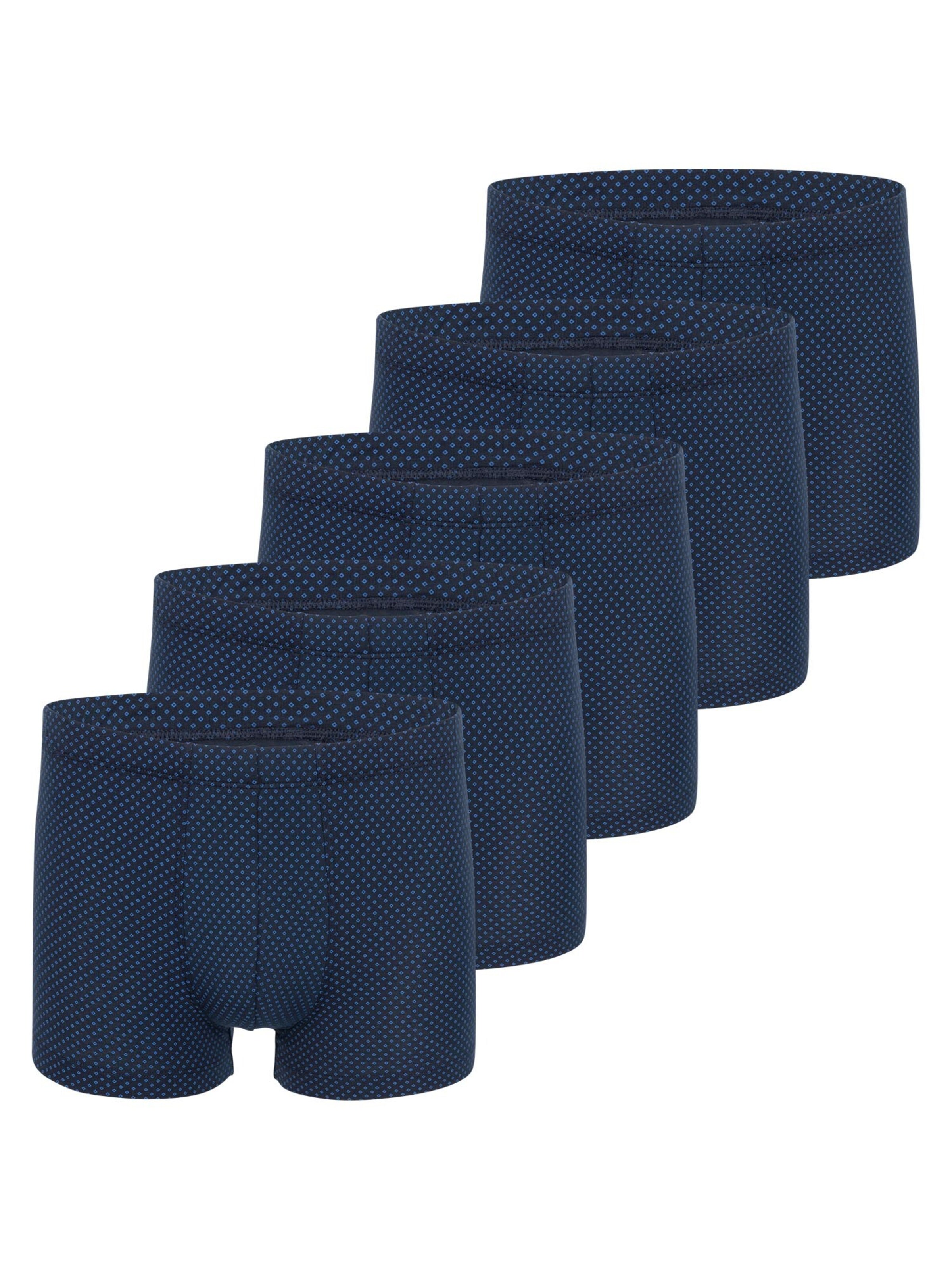 SCHIESSER Boxershorts 'Cotton Casual Organic Cotton' in Blauw: voorkant