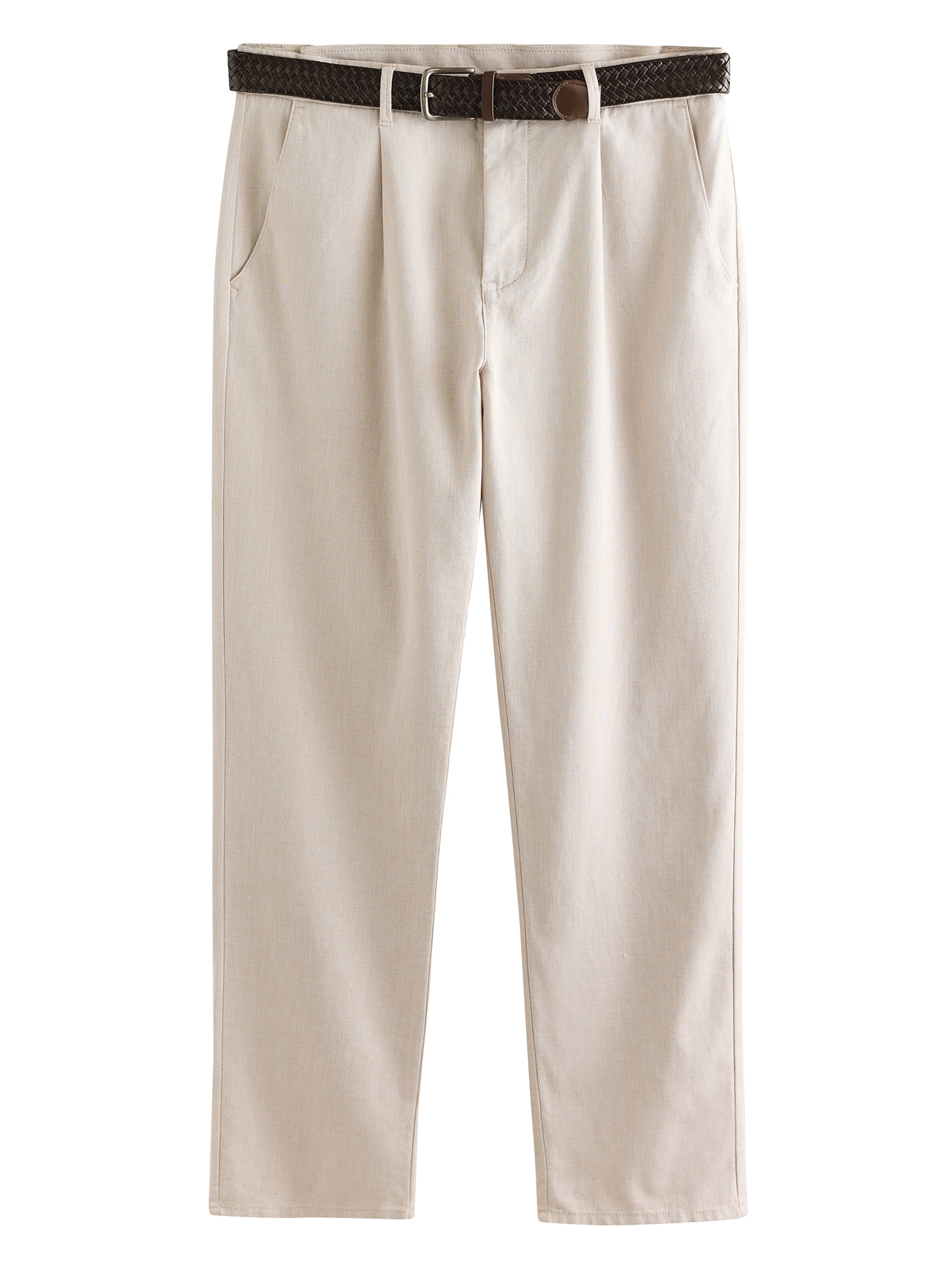 Next Брюки со складками в Серый: спереди