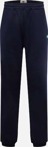 WOOD WOOD Tapered Trousers 'Cal' in Blue: front