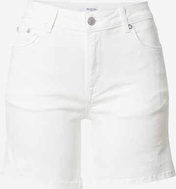 SELECTED FEMME Slim fit Jeans 'SIA' in White: front