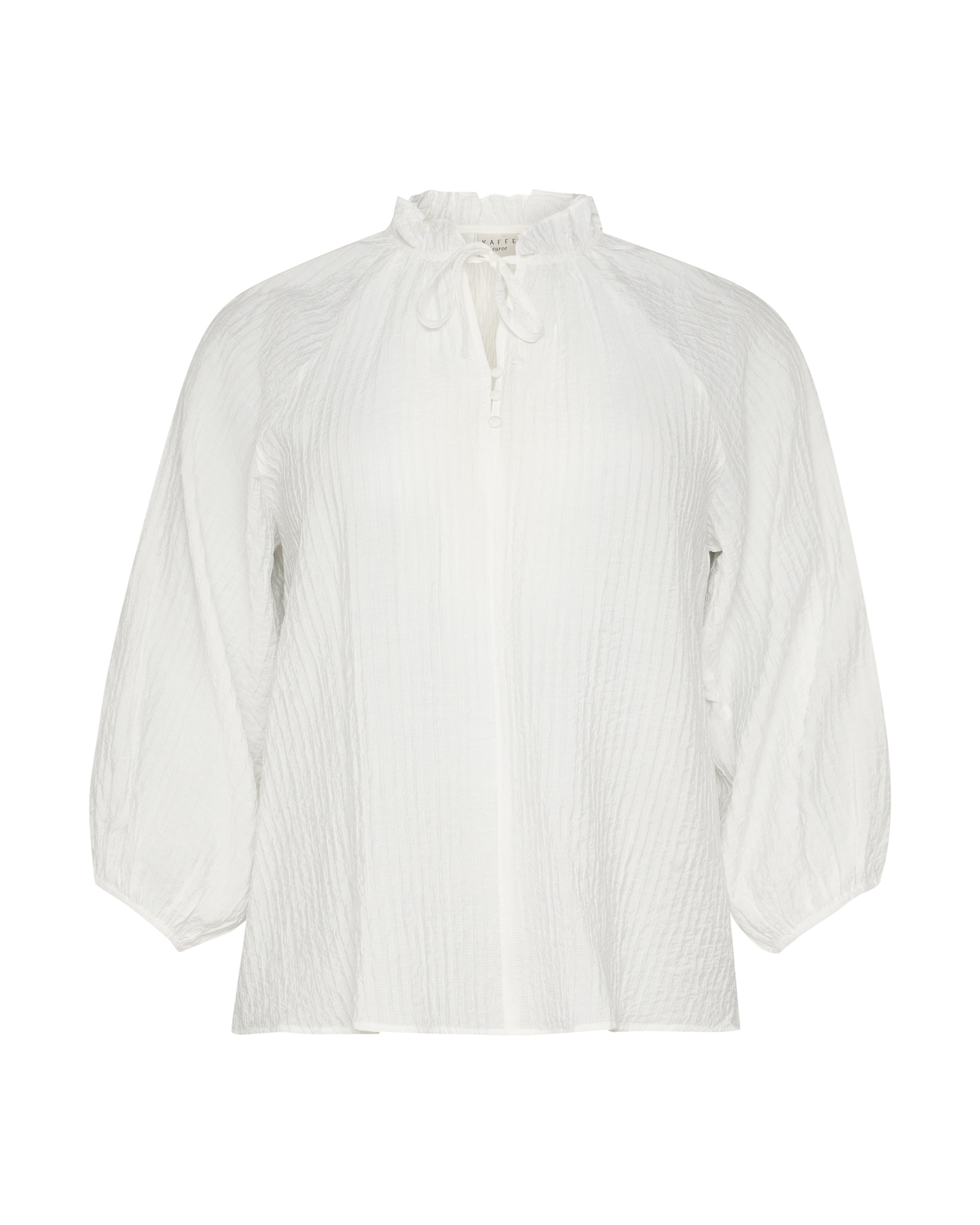KAFFE CURVE Blouse 'Linna' in White: front