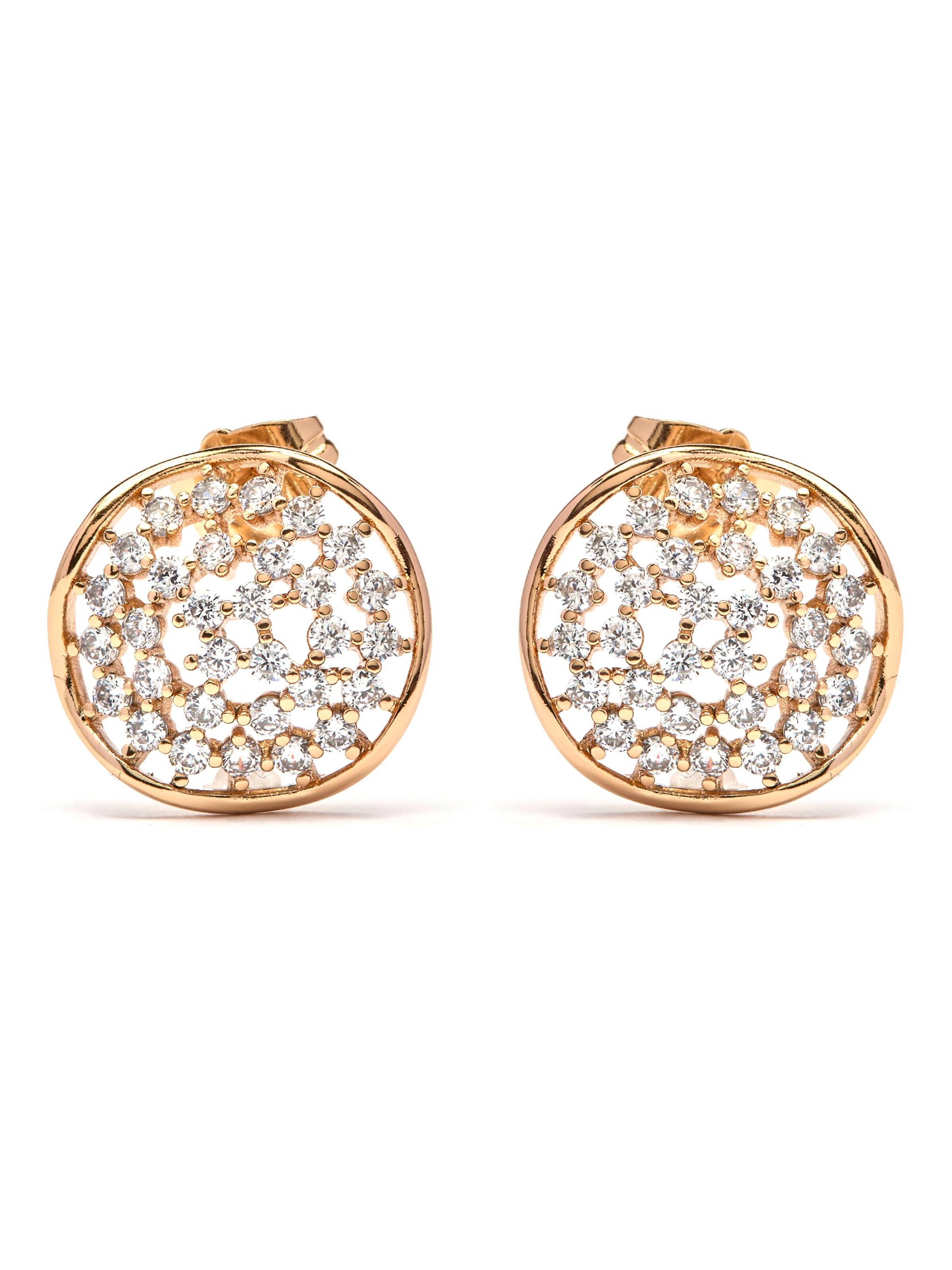 Luxenter Earrings 'Oshue' in Gold: front