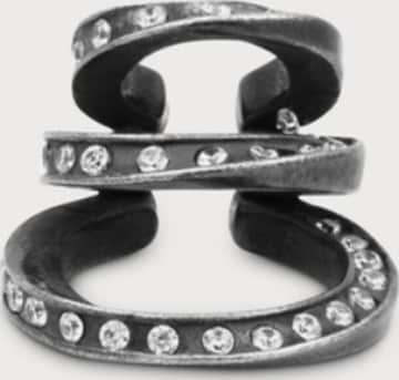 Boucles d'oreilles 'Ridley Star' YParis en noir : devant