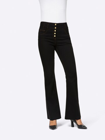 Flared Jeans di heine in nero: frontale