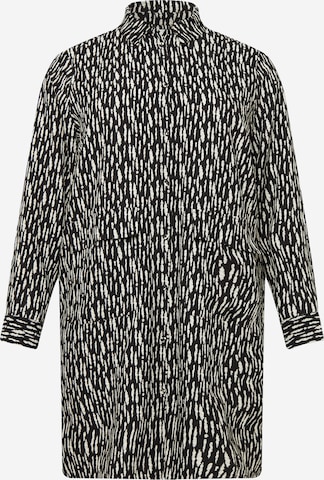 Rochie tip bluză 'Ayla' de la Guido Maria Kretschmer Curvy Collection pe negru: față