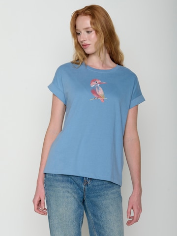 Maglietta 'Bird Look' di GREENBOMB in blu: frontale