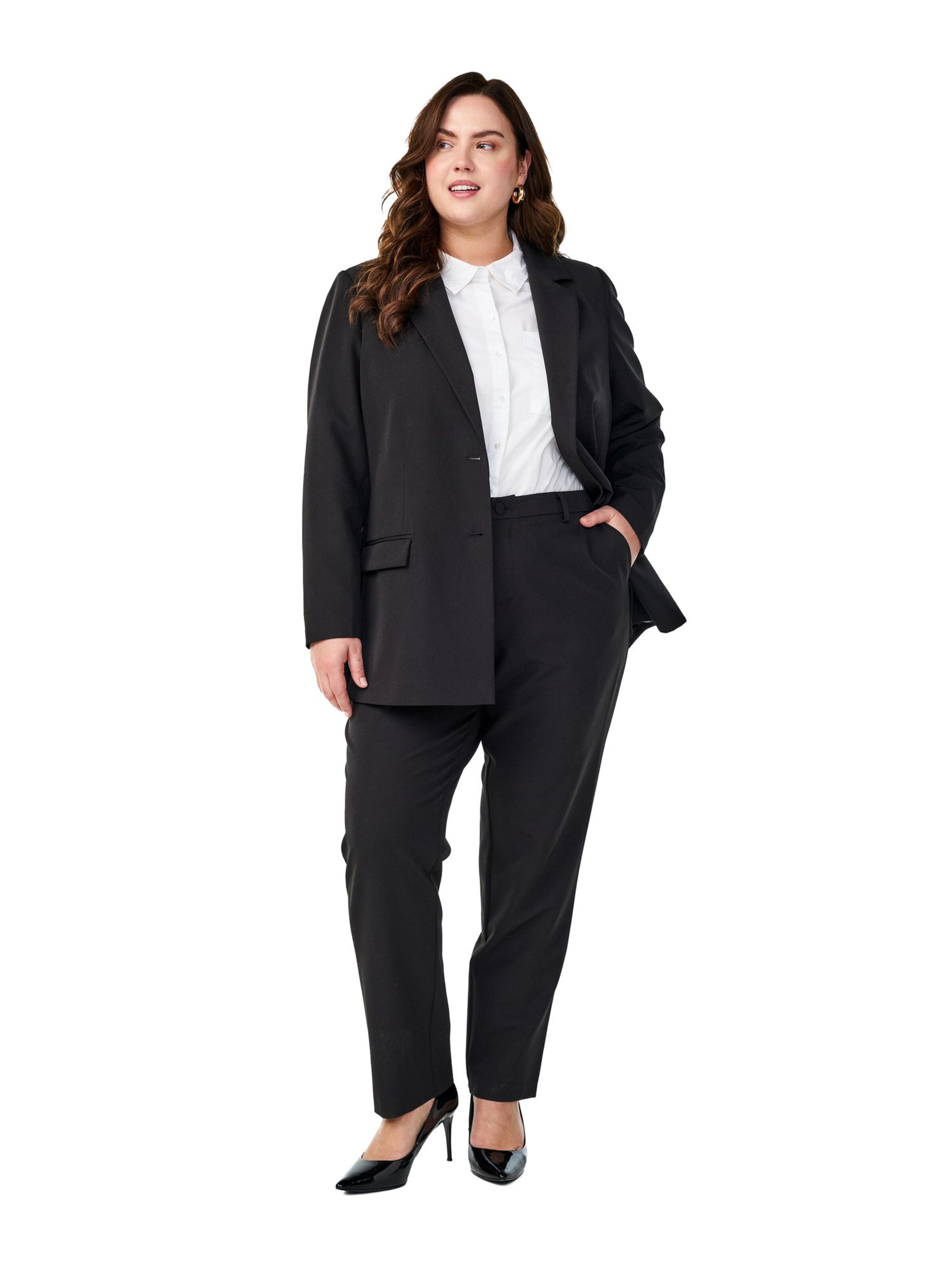 Zizzi Szabványos Nadrág 'Vkaisa' - fekete