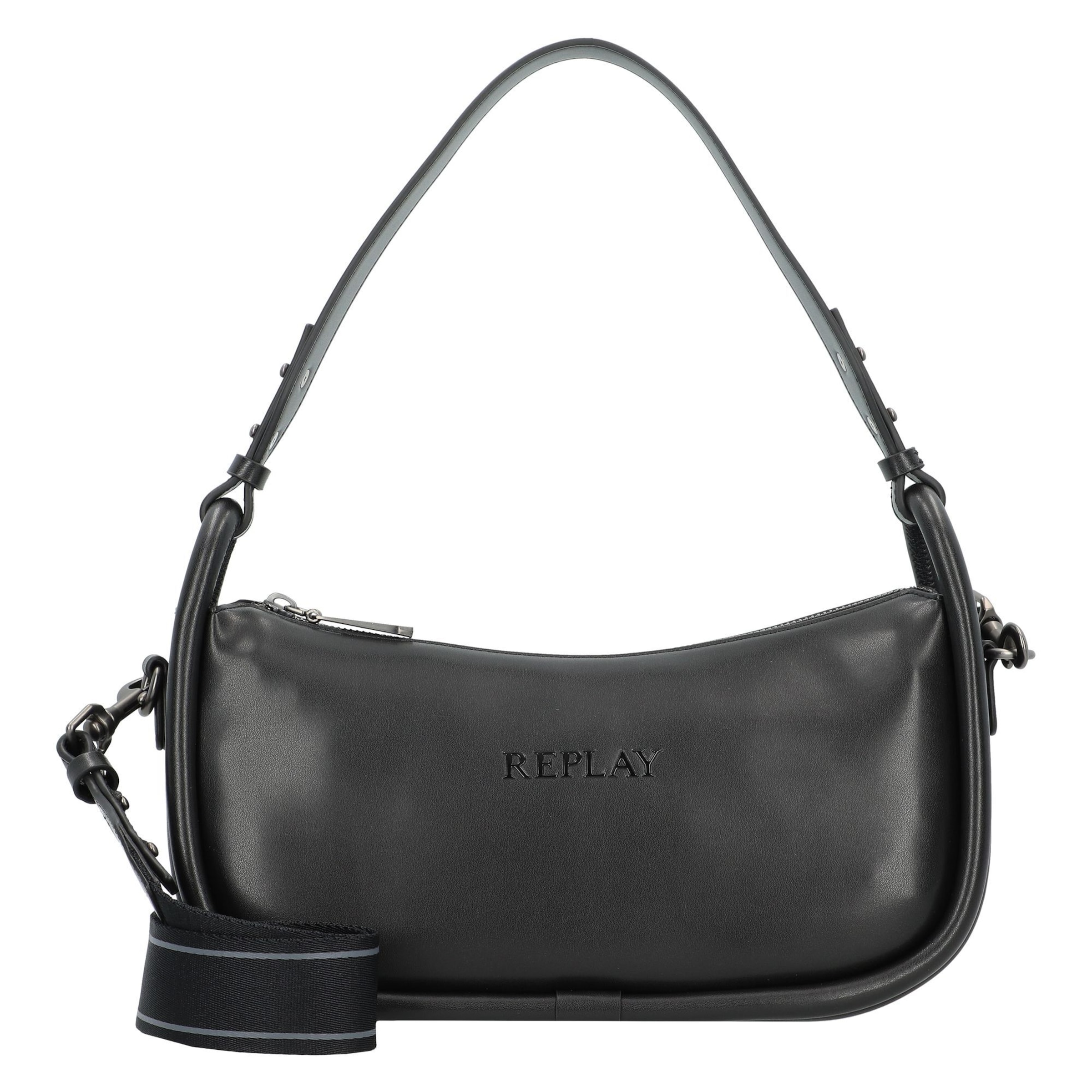 REPLAY Schoudertas in Zwart: voorkant