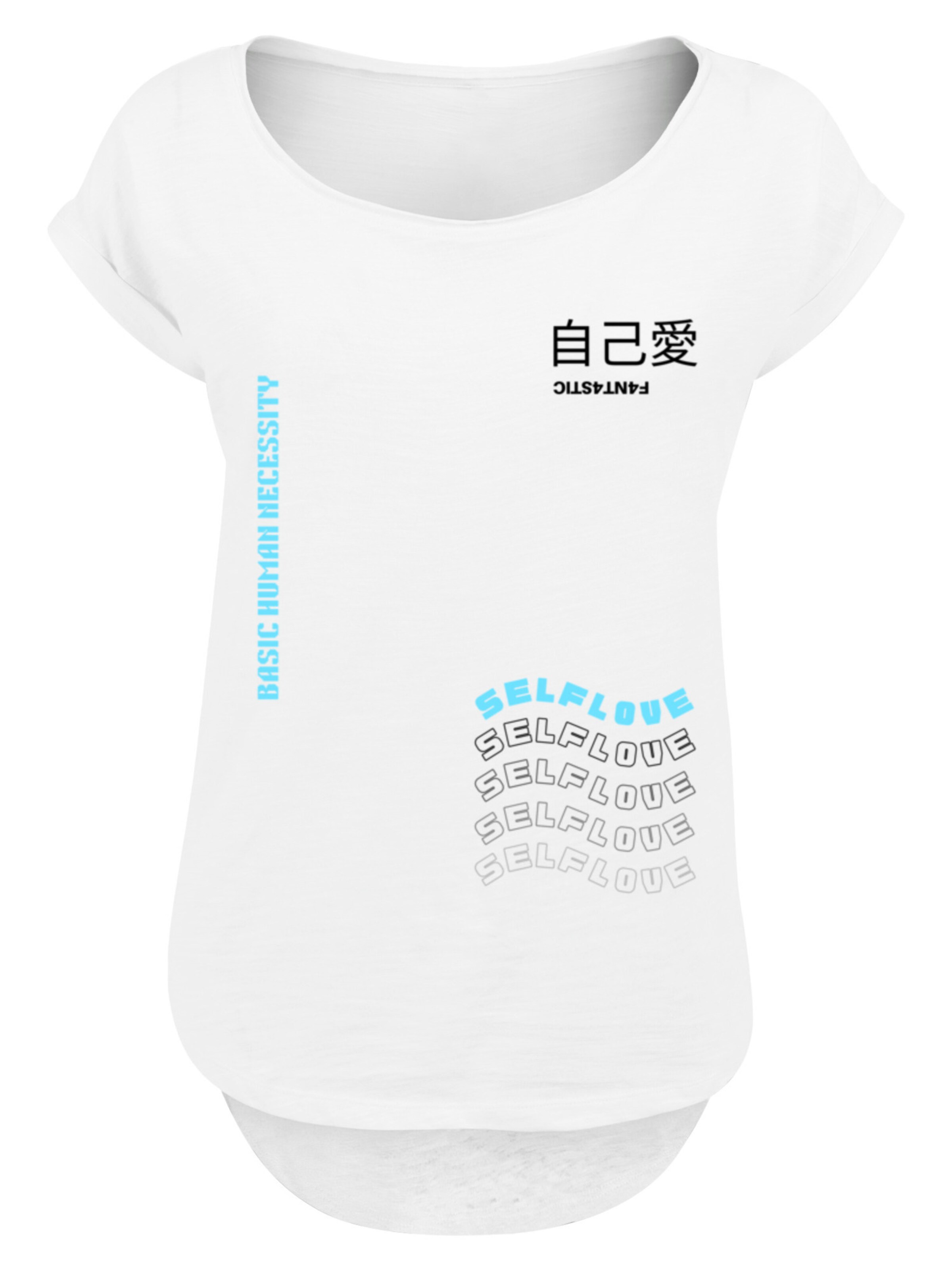 T-shirt 'Self Love' F4NT4STIC en blanc : devant