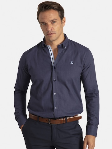 Coupe regular Chemise 'Patty' Sir Raymond Tailor en bleu : devant