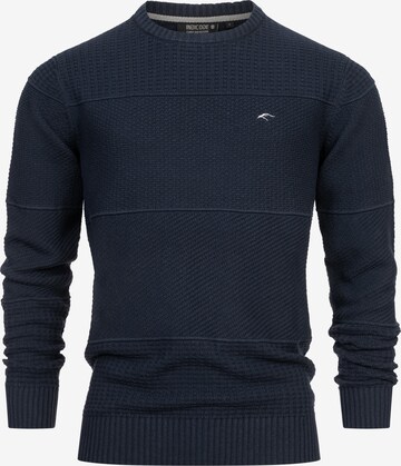 INDICODE JEANS Sweater 'Justice' in Blue: front