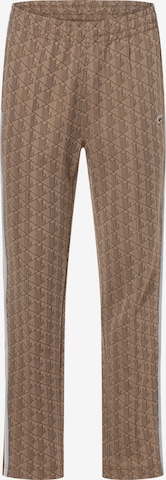 LACOSTE Regular Pleated Pants in Brown: front