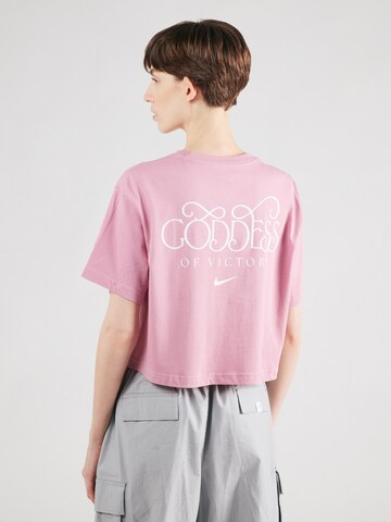 T-shirt Nike Sportswear en rose : devant