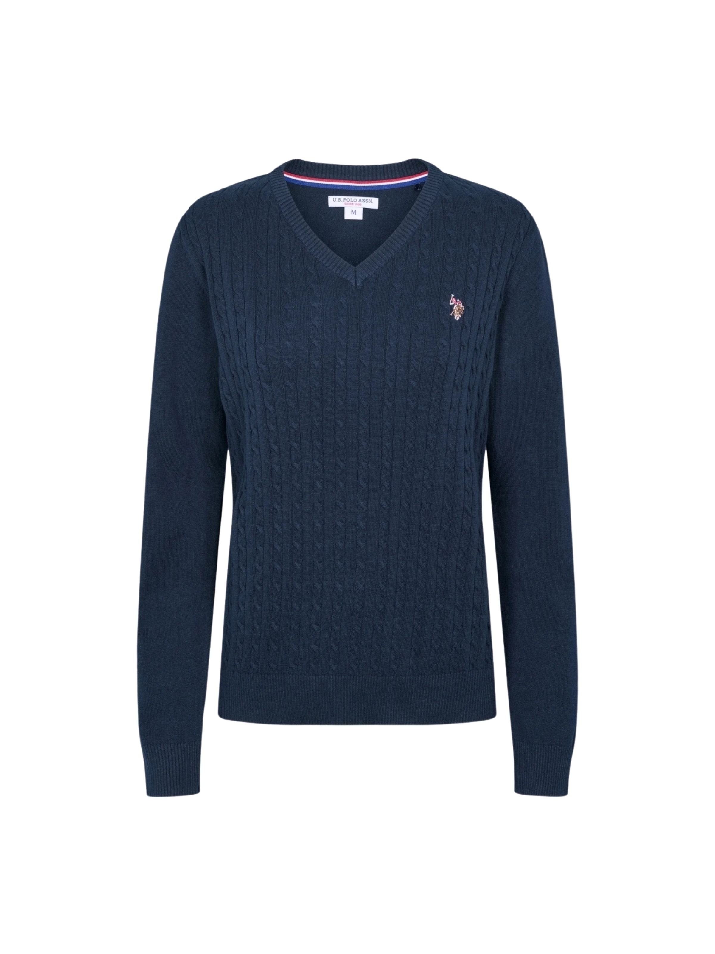 U.S. POLO ASSN. Sweter 'UWBell' w kolorze niebieski: przód