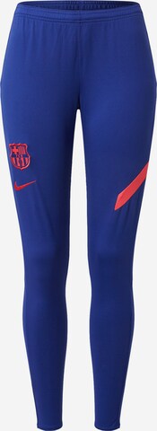 NIKE Skinny Športne hlače 'FC Barcelona Academy Pro' | modra barva: sprednja stran