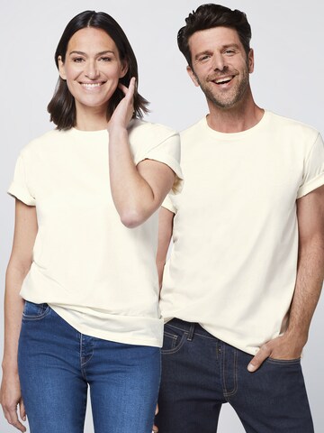 Detto Fatto Unisex T-Shirt ' mit Print-Botschaft ' in Weiß: predná strana