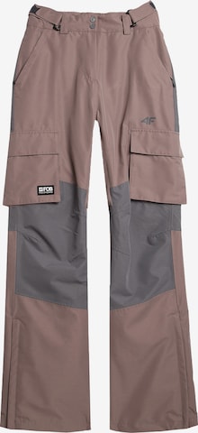 Regular Pantalon outdoor 4F en marron : devant