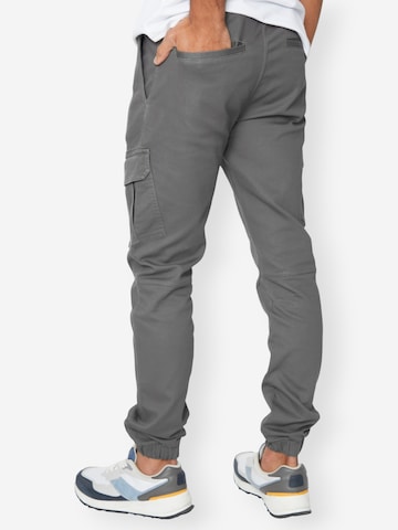 Threadbare Slimfit lange Cargohose 'Garrix' in Grau