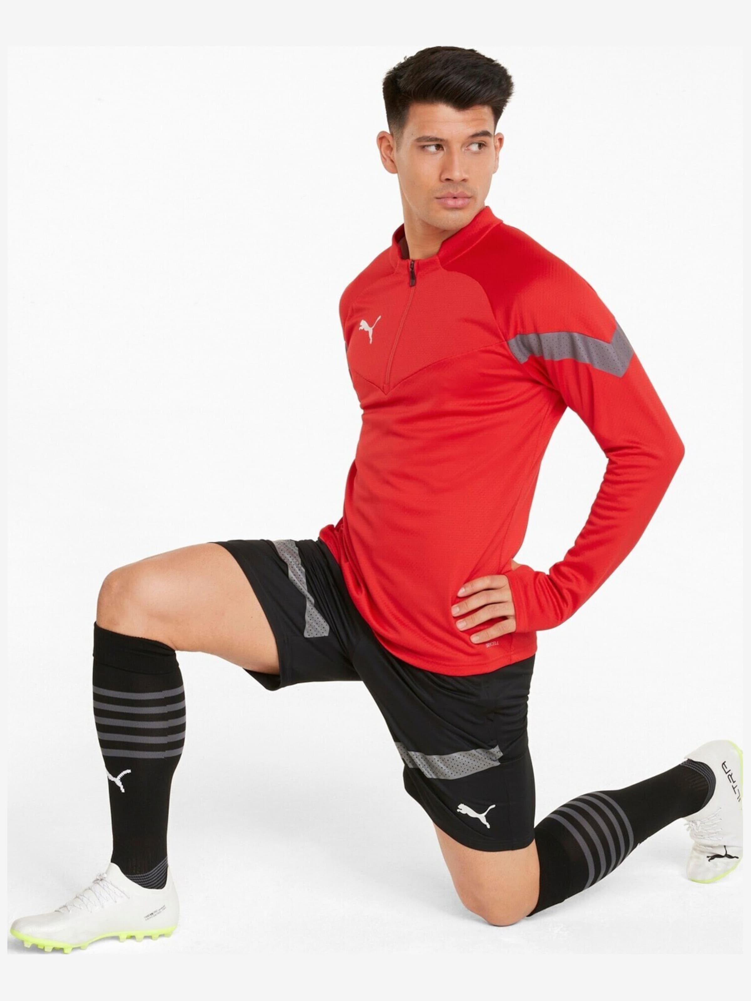 PUMA - Camiseta 'Puma Teamfinal Training 14 Zip' en rojo