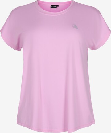 Active by Zizzi Sportshirt 'Abasic' in Pink: predná strana