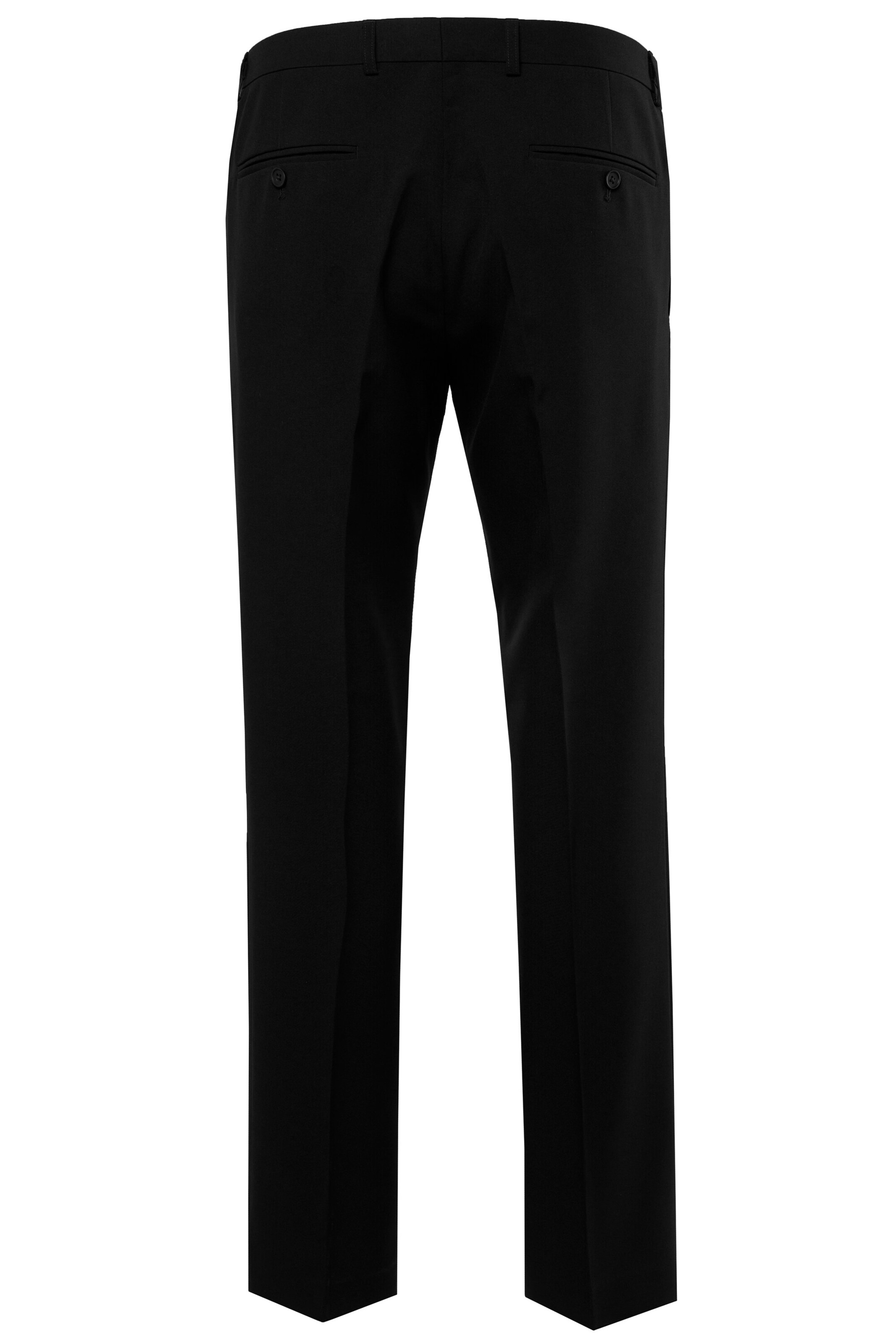 Men Plus Regular Pleated Pants in Black