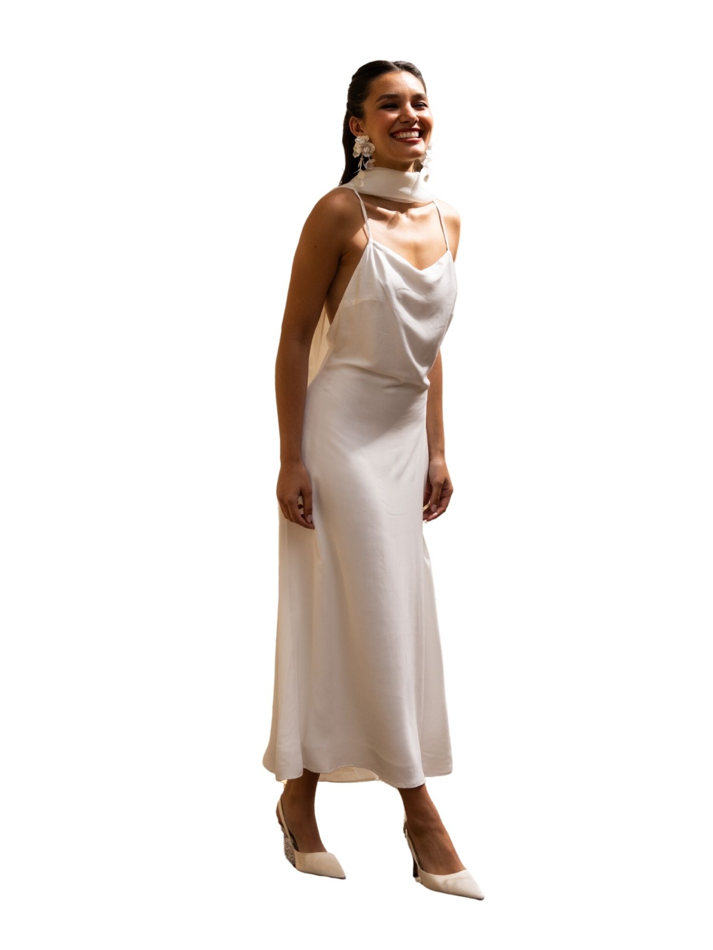 Abito da cocktail 'Jaffna Dress' di Nisia PartyWear in bianco