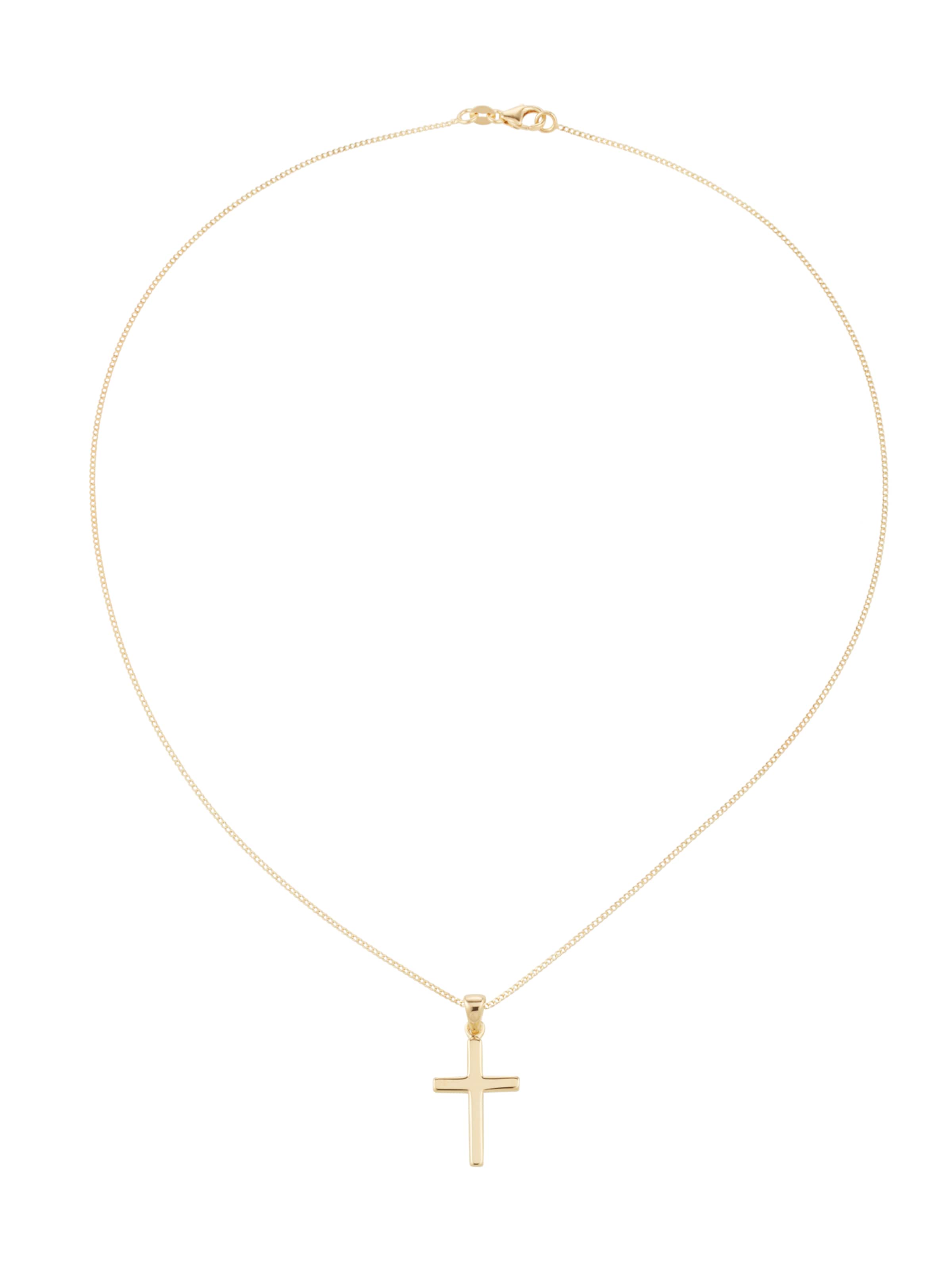 ELLI Necklace 'Kreuz' in Gold: front
