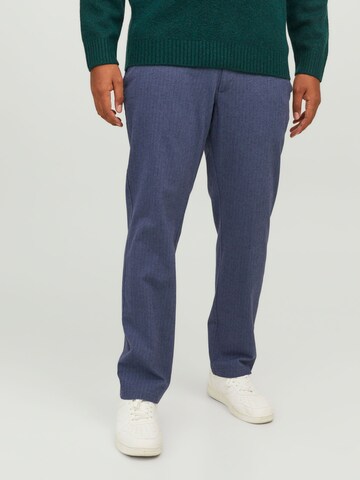 Jack & Jones Plus Regular Chino Pants in Blue: front