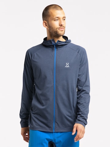 Haglöfs Athletic Fleece Jacket 'Mirre Mid' in Blue: front