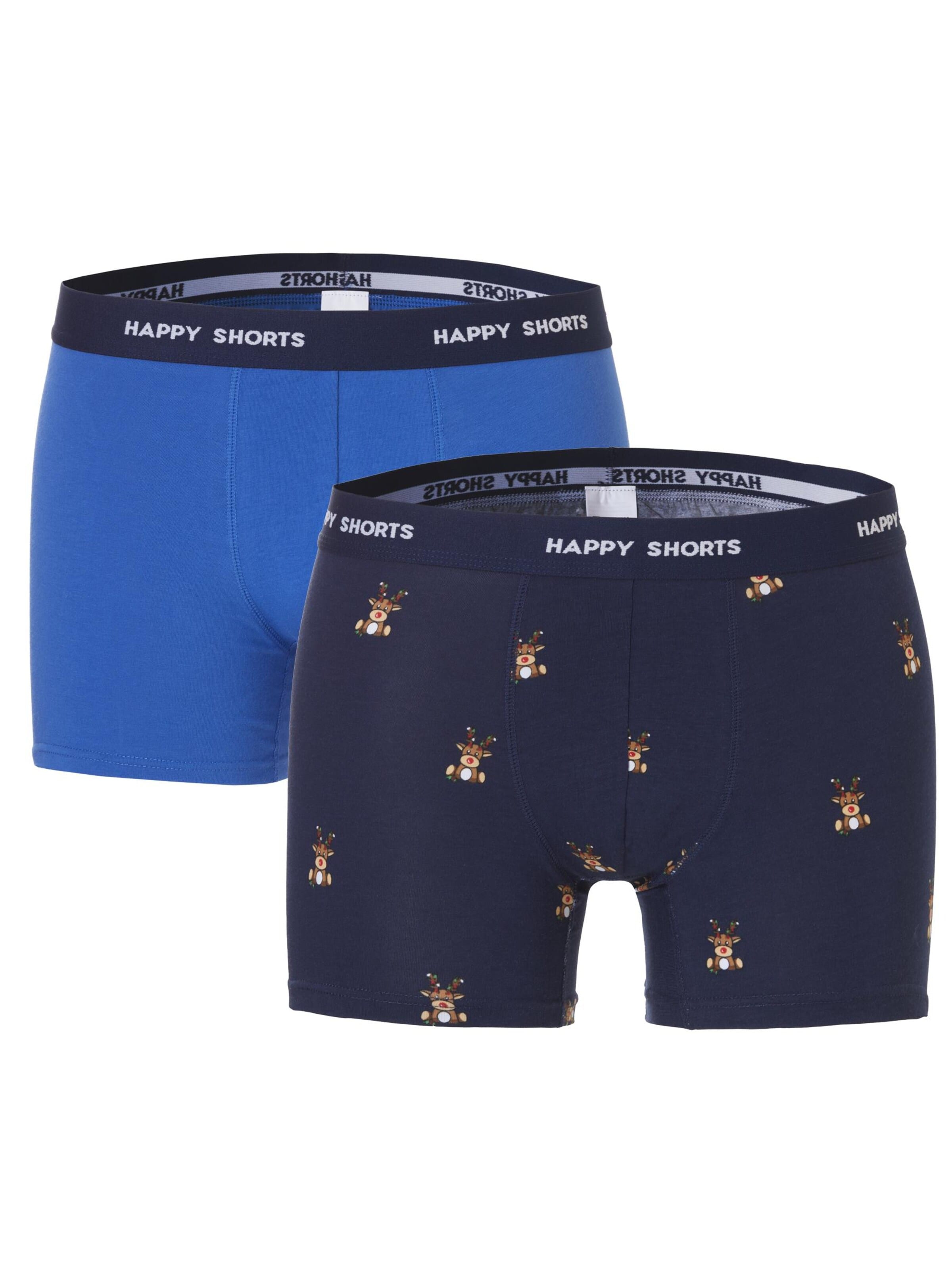 Boxers 'Christmas' Happy Shorts en bleu : devant