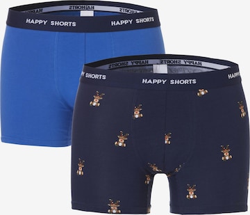 Boxers 'Christmas' Happy Shorts en bleu : devant